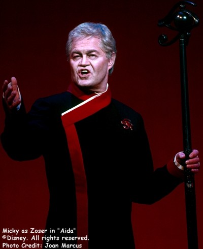 Micky in 2003 as Zoser in "AIDA"